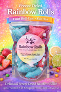 Rainbow Rolls (Fruit Roll ups w/Skittles)